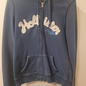 Hollister Blue Zip-Up Hoodie